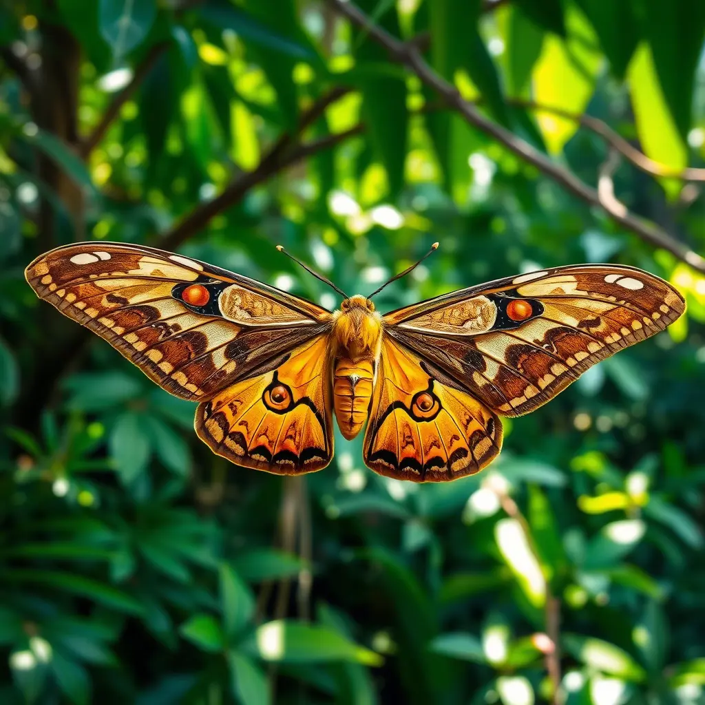 mariposa-atlas-en-bosque-tropical